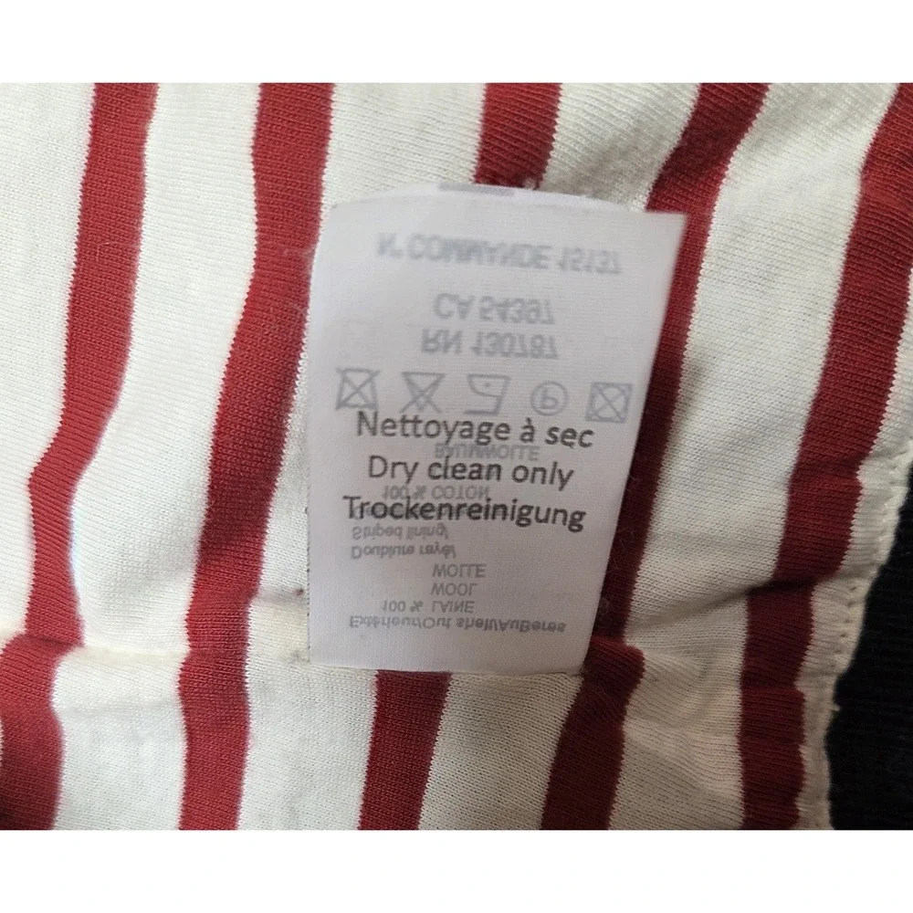 NWOT Saint James Depuis 1889 Full-Zip Wool Sweater Navy Sailor Stripe 46/XL